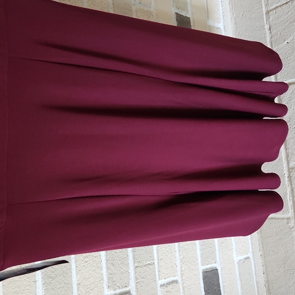 Burgundy Empire Waist A Line Dress NWT - Picture 7 of 17